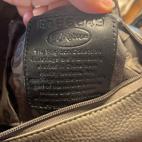 Brighton Barbados Pebbled Leather Braided Strap Hobo Shoulder Bag - Picture 10 of 14